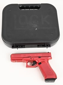 GLOCK 17 GEN 5 WITH SNAPPY RED CERAKOTE
