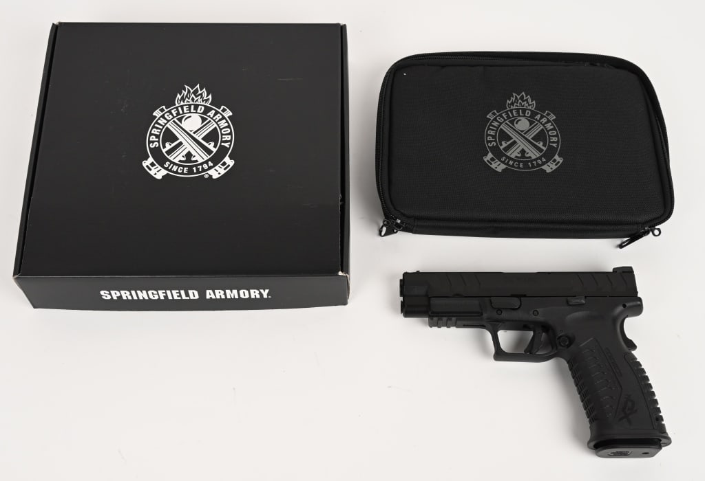 SPRINGFIELD ARMORY XDm ELITE OSP SEMI AUTO PISTOL: SERIAL NUMBER: BK307818. BARREL: 4 1/2". CALIBER: .45 ACP. Springfield Armory XD-M Elite offers an impressive 15+1 capacity, the pistol features the Match Enhanced Trigger Assembly (META) with a flat 