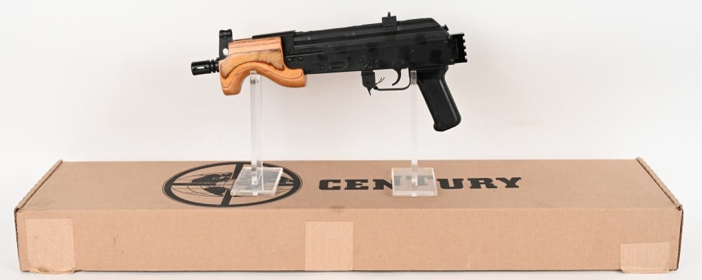 CENTURY ARMS CUGIR MICRO DRACO 7.62X39 PISTOL: SERIAL NUMBER: PMD-66231. BARREL: 6 ?". CALIBER: 7.62X39MM. Built in Romania, the MICRO DRACO is a compact package featuring an enhanced trigger group, threaded barrel to attach your desired muzzle de