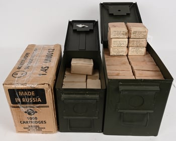 AMMO LOT OF 8MM MAUSER / 7.62X54R / 7.62X39 MM