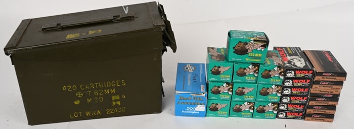 LOT OF MIXED .223 AMMO SURPLUS AND NEW.
