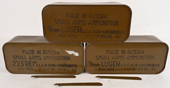 RUSSIAN SPAM CAN SPECIAL 9MM-.223 AMMO.