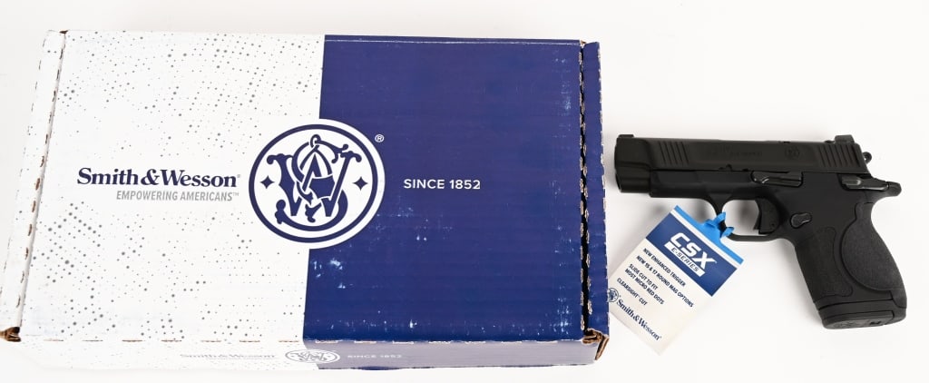 SMITH & WESSON CSX E-SERIES PISTOL: SERIAL NUMBER: SED4359. BARREL: 3". CALIBER: 9MM. The Smith & Wesson CSX E-Series is a 9mm, single-action, micro-compact pistol with enhanced features for concealed carry. It features a stainless Armo