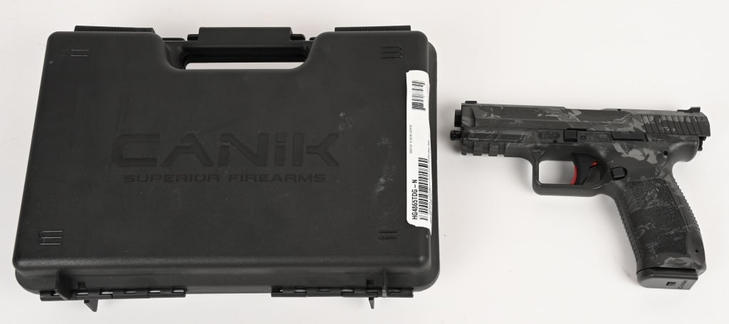 CANIK TP9SF SEMI AUTO PISTOL IN TIGER DARK GRAY: SERIAL NUMBER: T6472-23-AT20427. BARREL: 4 1/2". CALIBER: 9X19. The CANIK TP9SF Semi-Auto Pistol in Tiger Dark Gray is an absolute performer with striking looks. The TP9SF has hit 60,000 rounds with t