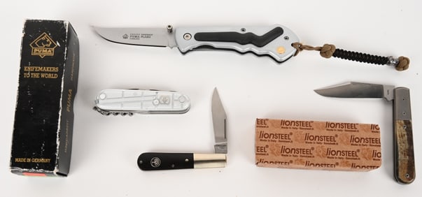 LOT OF 4 WELL EXECUTED POCKET KNIVES