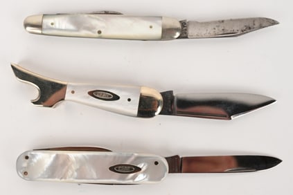 LOT OF 2 CASE PEARL HANDLE FOLDING KNIVES