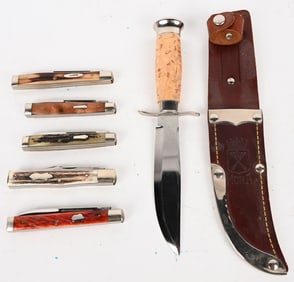 ASSORTED POCKET KNIVES AND FIXED BLADE
