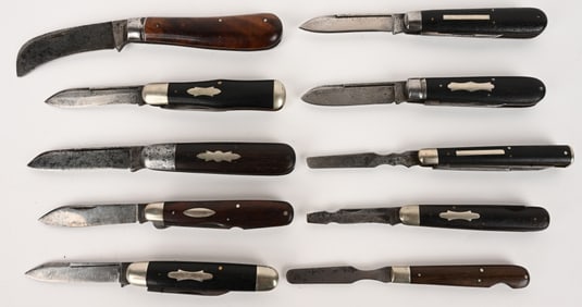 LOT OF 10 VINTAGE POCKEET KNIVES