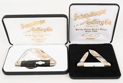 PAIR OF SCHATT & MORGAN PRESIDENTS CHOICE KNIVES