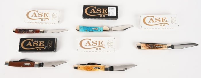 CASE XX LOT OF FIVE POCKET KNIVES