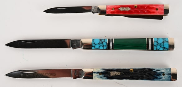 LOT OF CASE COLLECTABLE COOL POCKET KNIVES