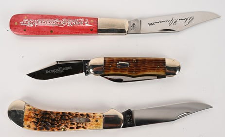 LOT OF 3 KNIVES FROM CASE AND SCHATT & MORGAN