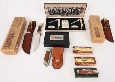 LOT OF CASE POCKET KNIVES & SMKW SET