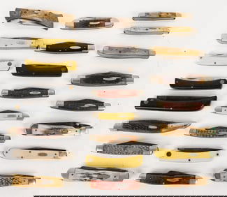 LOT OF 24 CASE POCKET KNIVES