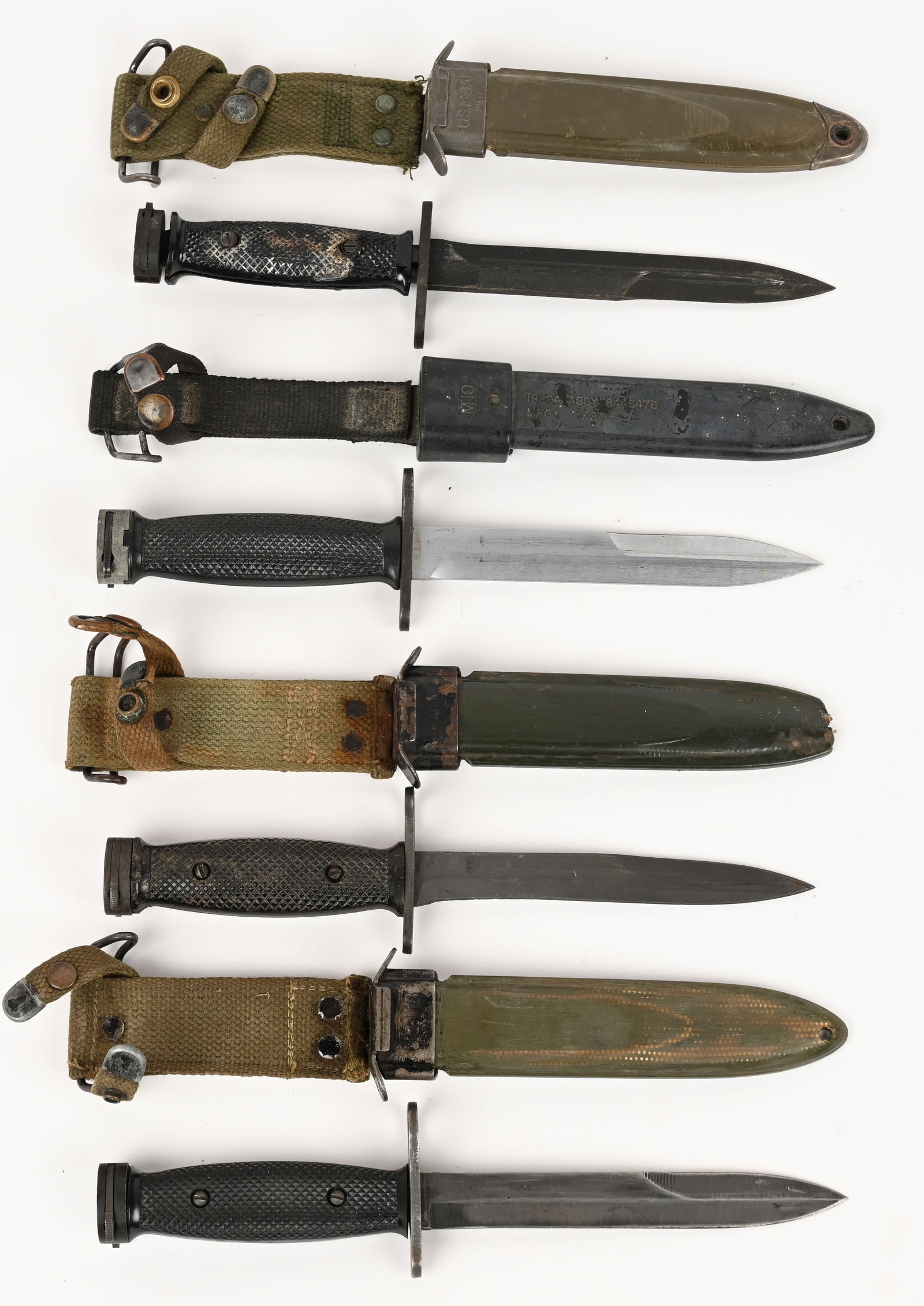 LOT OF 4 VIETNAM ERA BAYONETS: This lot contains 4 Vietnam era M1 Carbine bayonets.