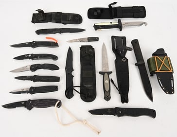 LOT OF BENCHMADE, RUKO, COLT AND SKR KNIVES