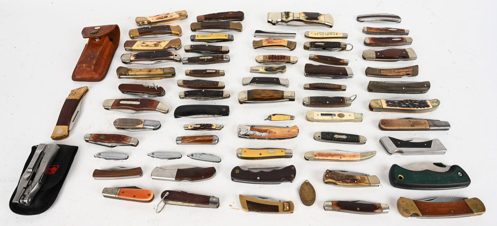 ANOTHER GINORMOUS LOT OF POCKET KNIVES: This is a lot of 54 pocket knives by various manufacturers. Condition: Good to Very Good