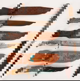 LOT OF ASSORTED CUSTOM KNIVES