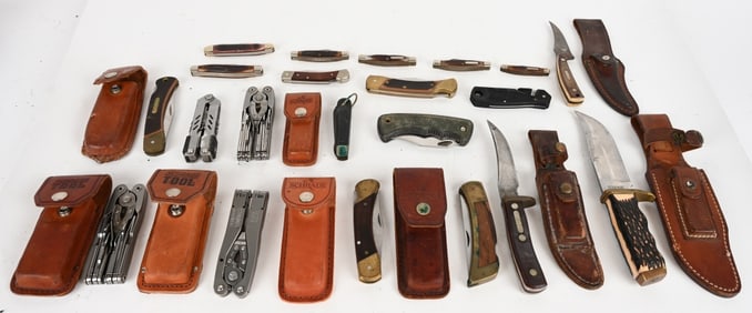 SCHRADE PARTY LOT, 20 KNIVES IN ALL