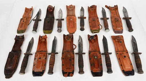 VIETNAM & POST JET PILOT KNIVES W/ SCABBARDS