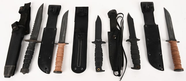 LOT OF 5 FIGHTING KNIVES