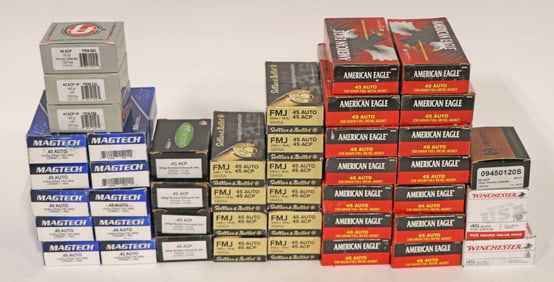 LOT OF 2010 ROUNDS OF MIXED 45 ACP AMMO