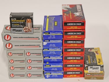 LOT OF 1030 ROUNDS OF 357 SIG AMMO IN FACTORY BOX