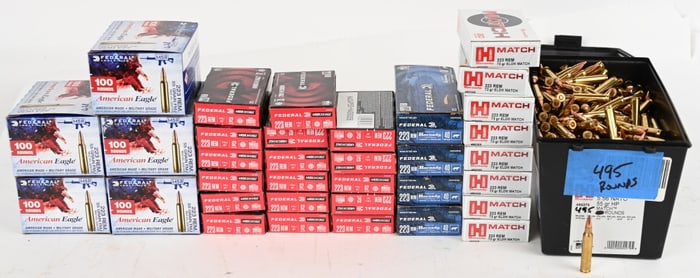 LOT OF 1575 ROUNDS OF MIXED LOT OF 223 AMMO