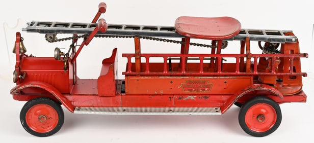 KEYSTONE PRESSED STEEL SIT & RIDE LADDER TRUCK