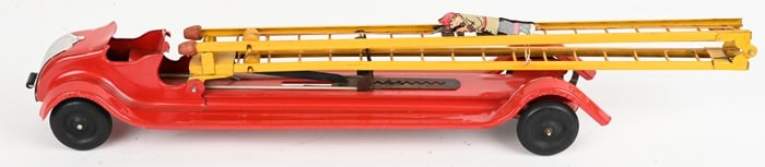 KINGSBURY TIN WINDUP AIRFLOW FIRE LADDER TRUCK