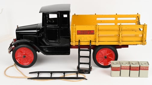 BUDDY L DOORED BAGGAGE TRUCK, BUMPER / HEADLIGHT