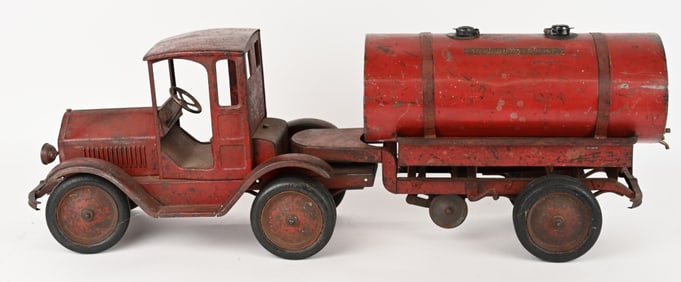 STURDITOY PRESSED STEEL TRACTOR TRAILER TANKER