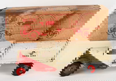 BUDDY L TANK LINE TRUCK w/ ELECTIRC LIGHTS BOXED