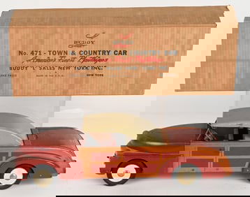 BUDDY L WOODEN #417 TOWN & COUNTRY CONVERTIBLE