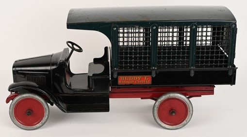 BUDDY L PRESSED STEEL RAILWAY EXPRESS TRUCK