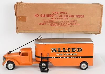 BUDDY L ALLIED VAN LINES MOVING VAN w/ BOX
