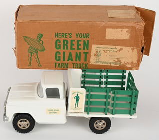 1961 TONKA GREEN GIANT STAKE BED TRUCK w/ BOX
