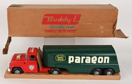 BUDDY L PARAGON OIL TANKER TRUCK w/ BOX