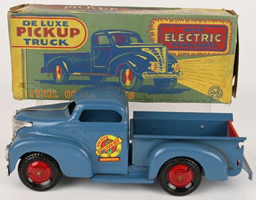 MARX DELUXE PICKUP WITH ELECTRIC LIGHTS w/ BOX