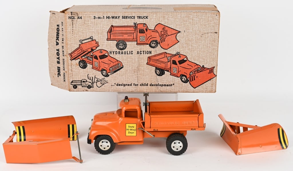 1957 TONKA HI-WAY SERVICE TRUCK SET w/ BOX (1 of 12)