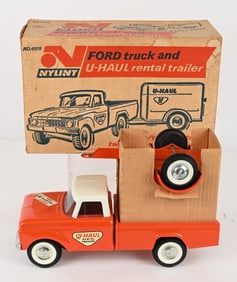 NYLINT U-HAUL FORD TRUCK & RENTAL TRAILER w/ BOX