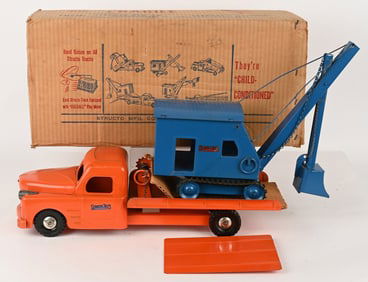 STRUCTO MACHINERY TRUCK & STEAM SHOVEL w/ BOX