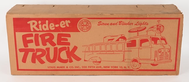 MARX RIDER-ER FIRE TRUCK MIB