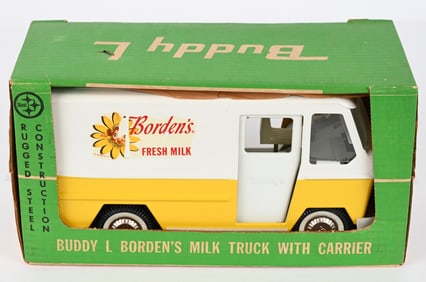BUDDY L BORDENS MILK TRUCK & CARRIER MIB