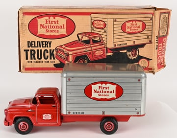 MARX FIRST NATIONAL STORE DELIVERY TRUCK w/ BOX