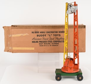 BUDDY L MOBILE CONSTRUCTION DERRICK w/ BOX