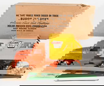 BUDDY L MOBILE POWER DIGGER ON TRUCK w/ BOX