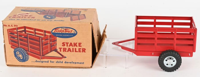 1958 TONKA STAKE TRAILER w/ BOX