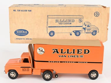 1962 TONKA ALLIED VAN LINE SEMI TRUCK w/ BOX