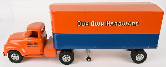 1956 TONKA OUR OWN HARDWARE TRUCK & TRAILER